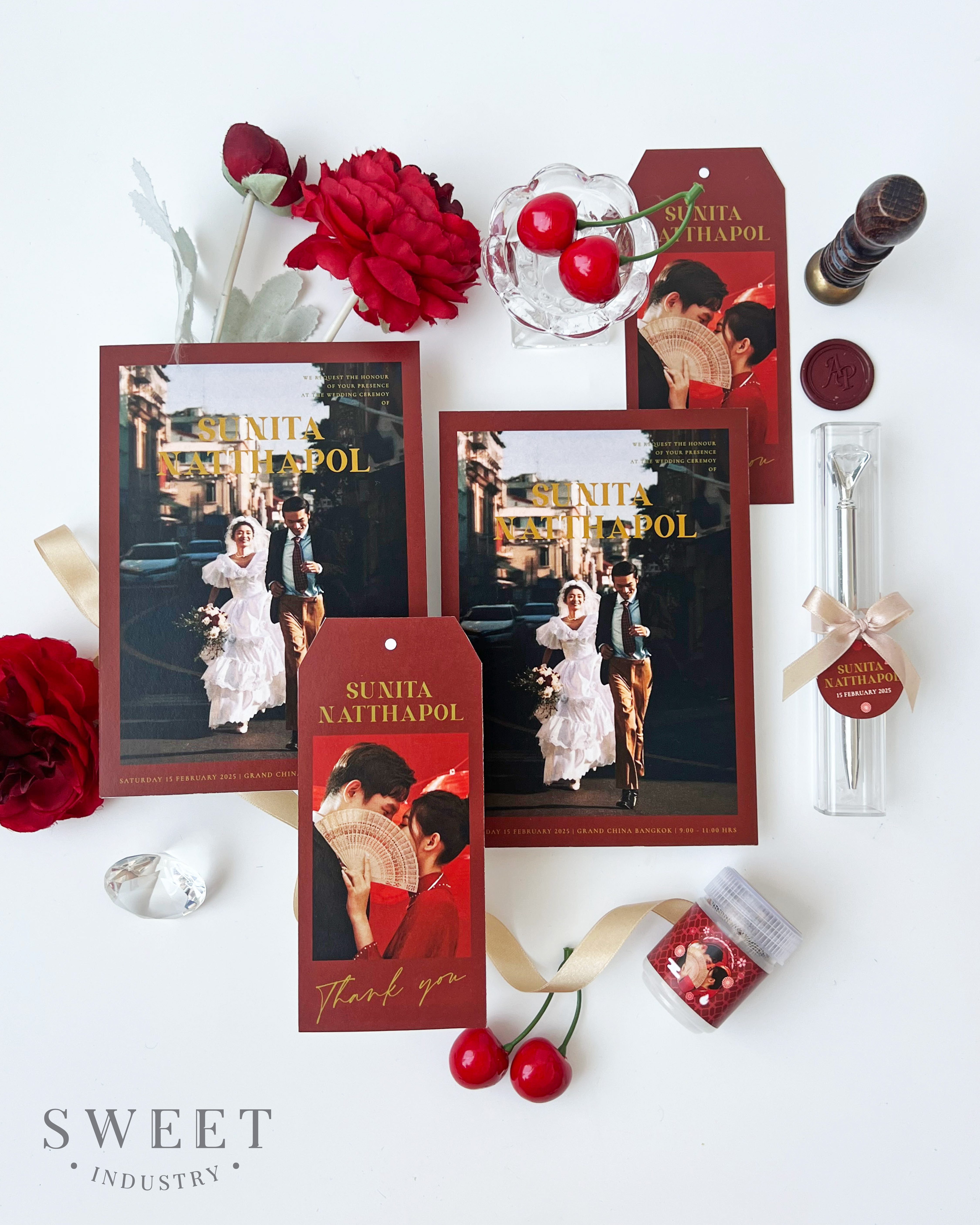 การ์ดแต่งงาน 5*7 นิ้ว ราคา 17 บาท
